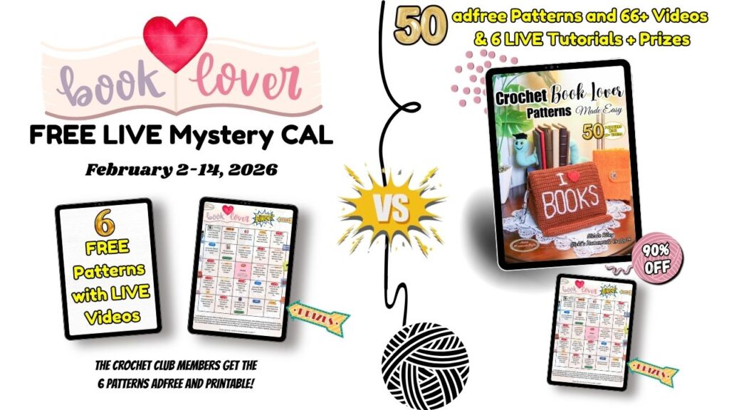 Free LIVE Mystery CAL vs 50 Pattern Book Lover Ebook