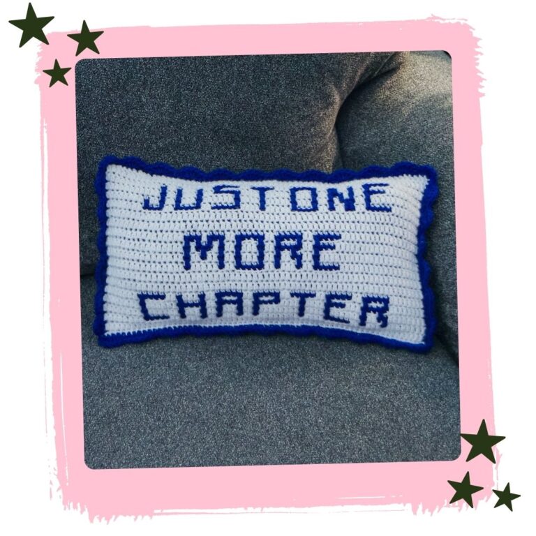 Mosaic Crochet Pillow Pattern - Just one more chapter