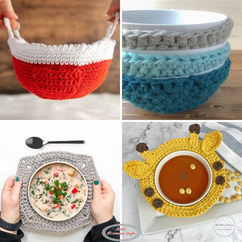 20 Easy & Quick FREE Crochet Soup Bowl Cozy Patterns