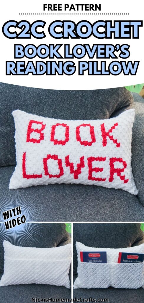 Crochet Reading Pillow PAttern - Long Pin