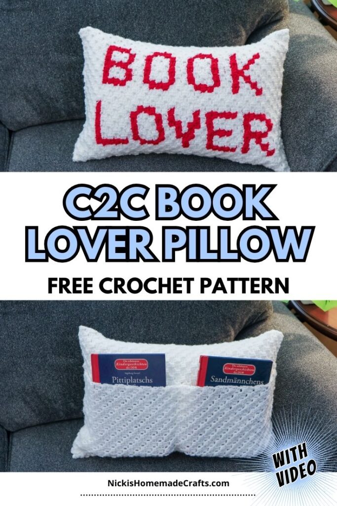 Crochet Reading Pillow Pattern - Standard Pin