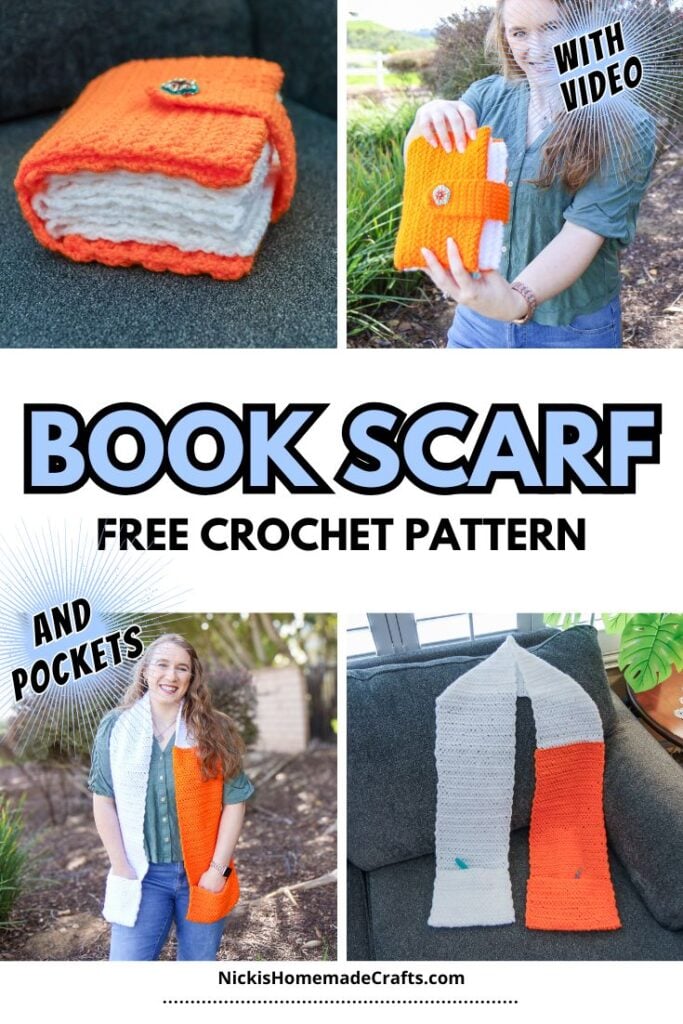 book scarf pattern crochet - standard pin