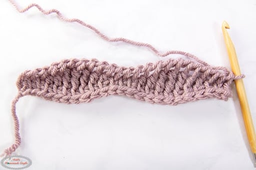 tunisian wave stitch row 2