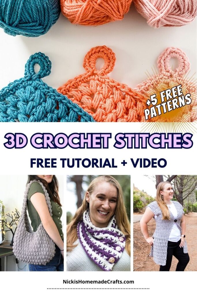 3D Crochet Stitches - Standard Pin
