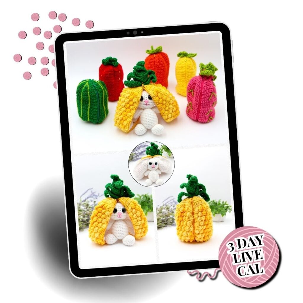 6-in-1 Reversible Fruit Bunny Amigurumi Crochet Pattern Free Crochet Along