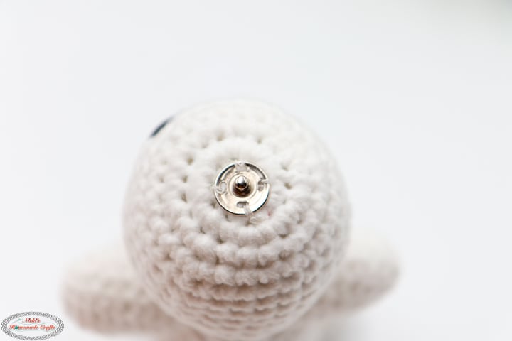 Top of the Bunny of the the Crochet Reversible Fruit Bunny Amigurumi Plush with Zipper Pattern