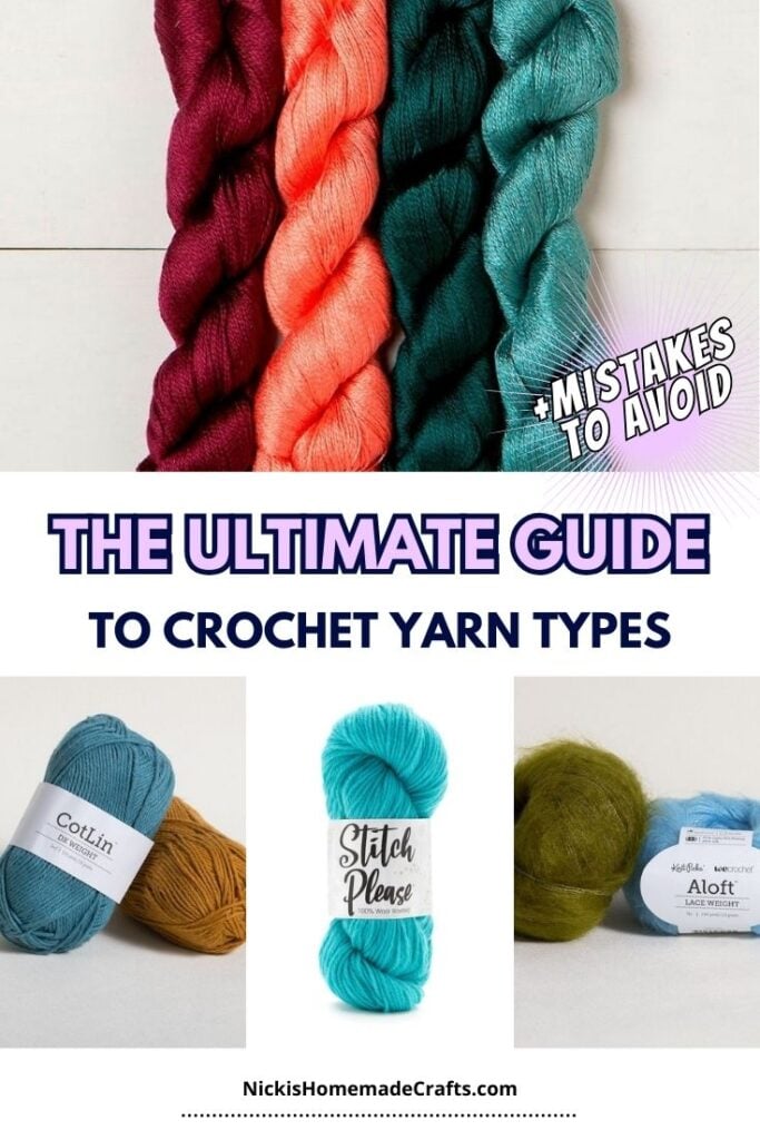 crochet yarn types - standard pin