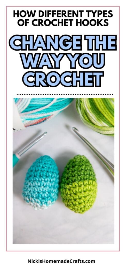 different types of crochet hooks - long pin