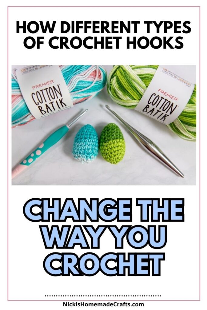 different types of crochet hooks - standard pin