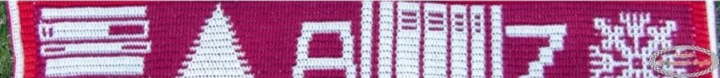 Christmas Bookshelf Blanket Mosaic Crochet Pattern Picture - Part 6