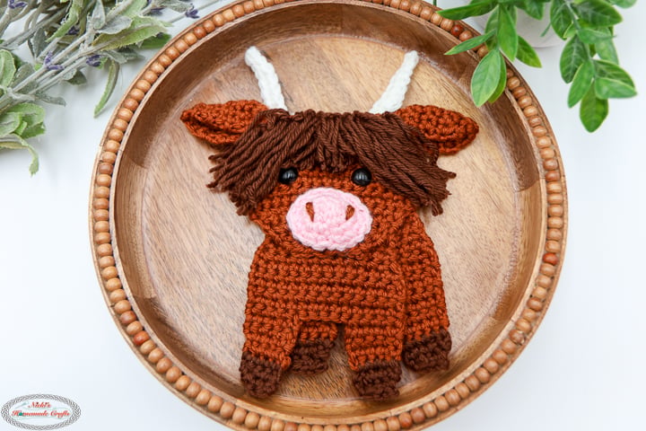 Crochet Highland Cow Welcome Sign Pattern