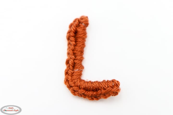 Letter L of Welcome for the Crochet Highland Cow Welcome Sign Pattern
