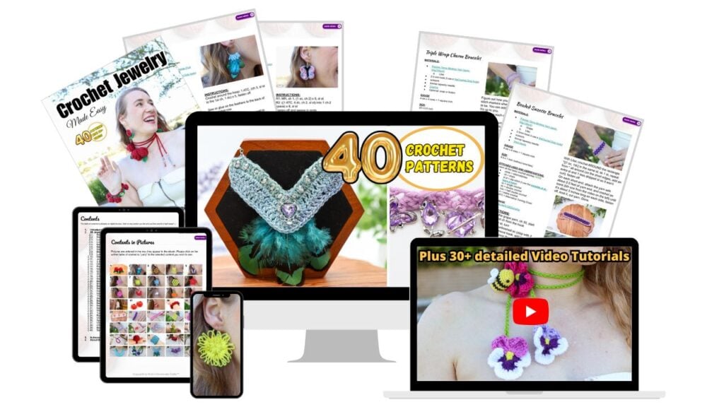 Crochet Jewelry Patterns Devices white background