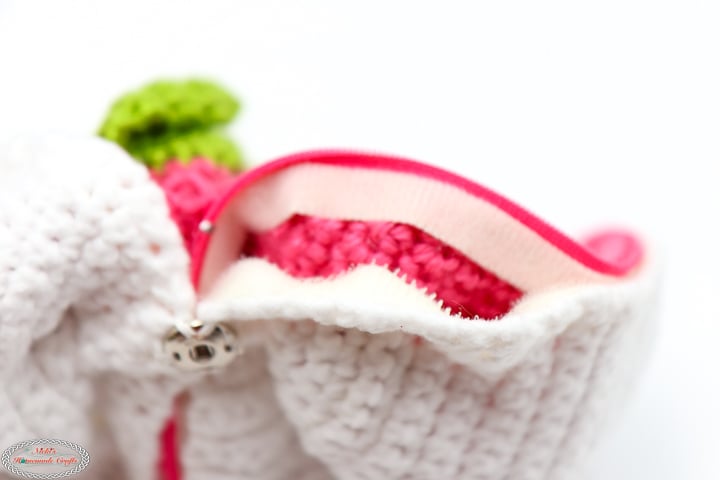 Fruit Velcro of the Crochet Reversible Fruit Bunny Amigurumi Plush with Zipper Pattern