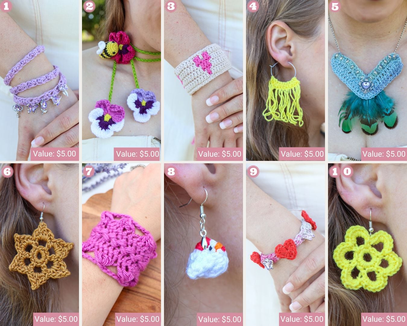 Jewelry Crochet Patterns 1-10