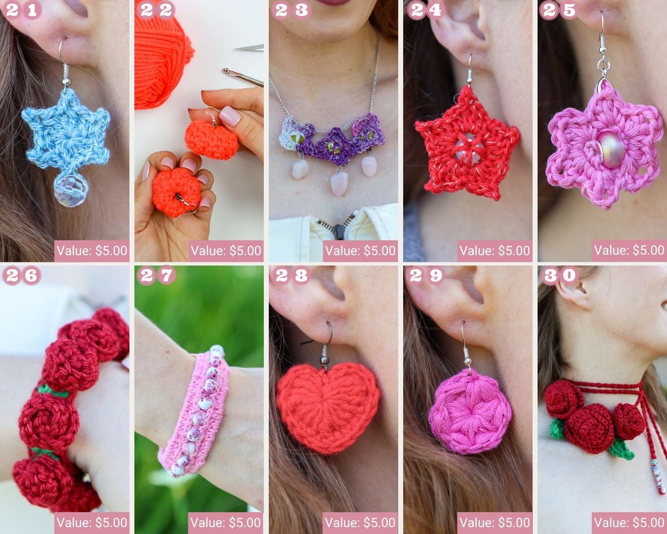 Jewelry Crochet Patterns 21-30