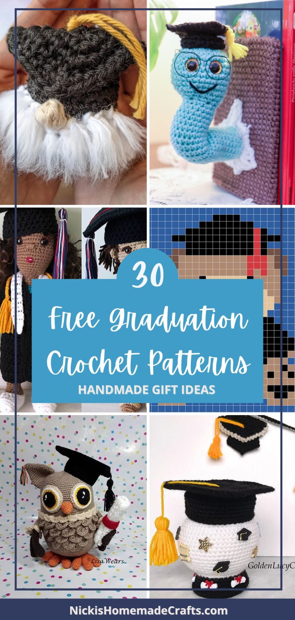 20 Free Crochet Graduation Pattern Ideas - Nicki's Homemade Crafts