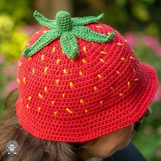 Free Berry Cute Strawberry Bucket Hat Pattern