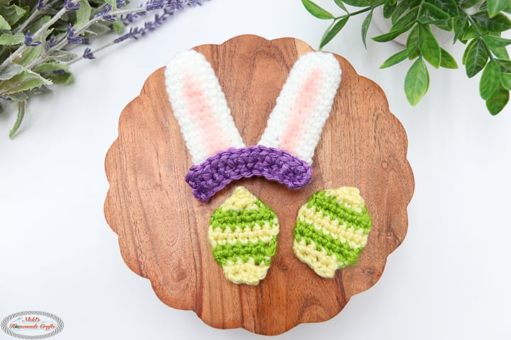 Easter Accessories for the Crochet Highland Cow Welcome Sign Pattern