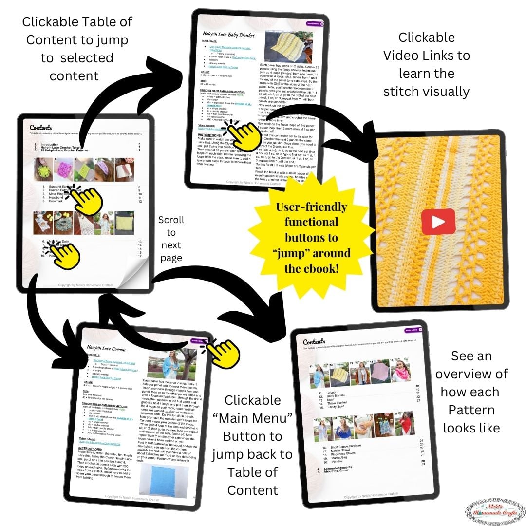 Hairpin Lace Crochet Ebook Usability