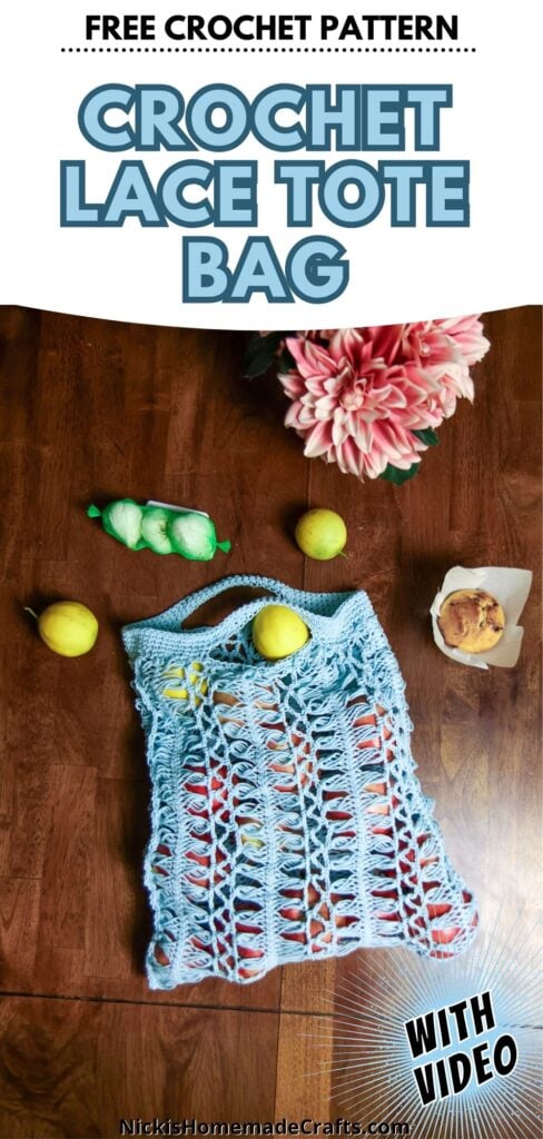 Hairpin Lace Crochet Market Bag