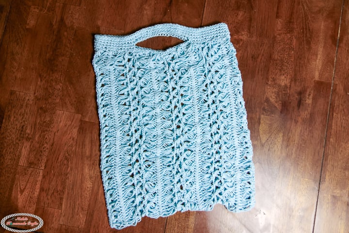 Hairpin Lace Crochet Market Bag