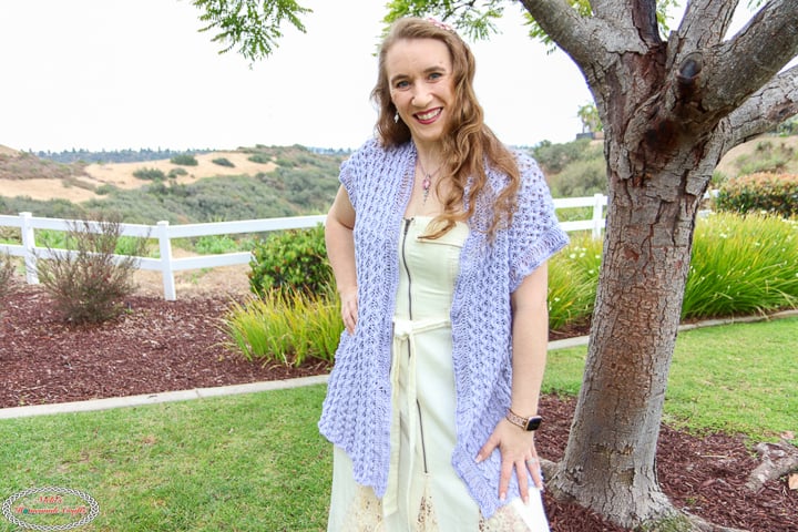 Hairpin Lace Crochet Short Sleeve Cardigan