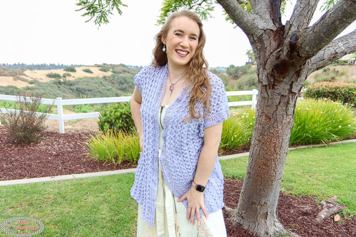 Hairpin Lace Crochet Cardigan