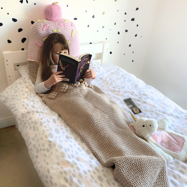 Sweet Sleepy Surprise Kids Sleeping Bag Pillow Crochet Pattern