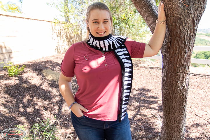 Mosaic Crochet Piano Scarf