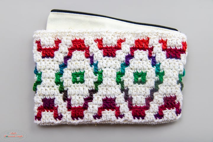 Mosaic Crochet Zipper Pouch Pattern Ombre Lanterns