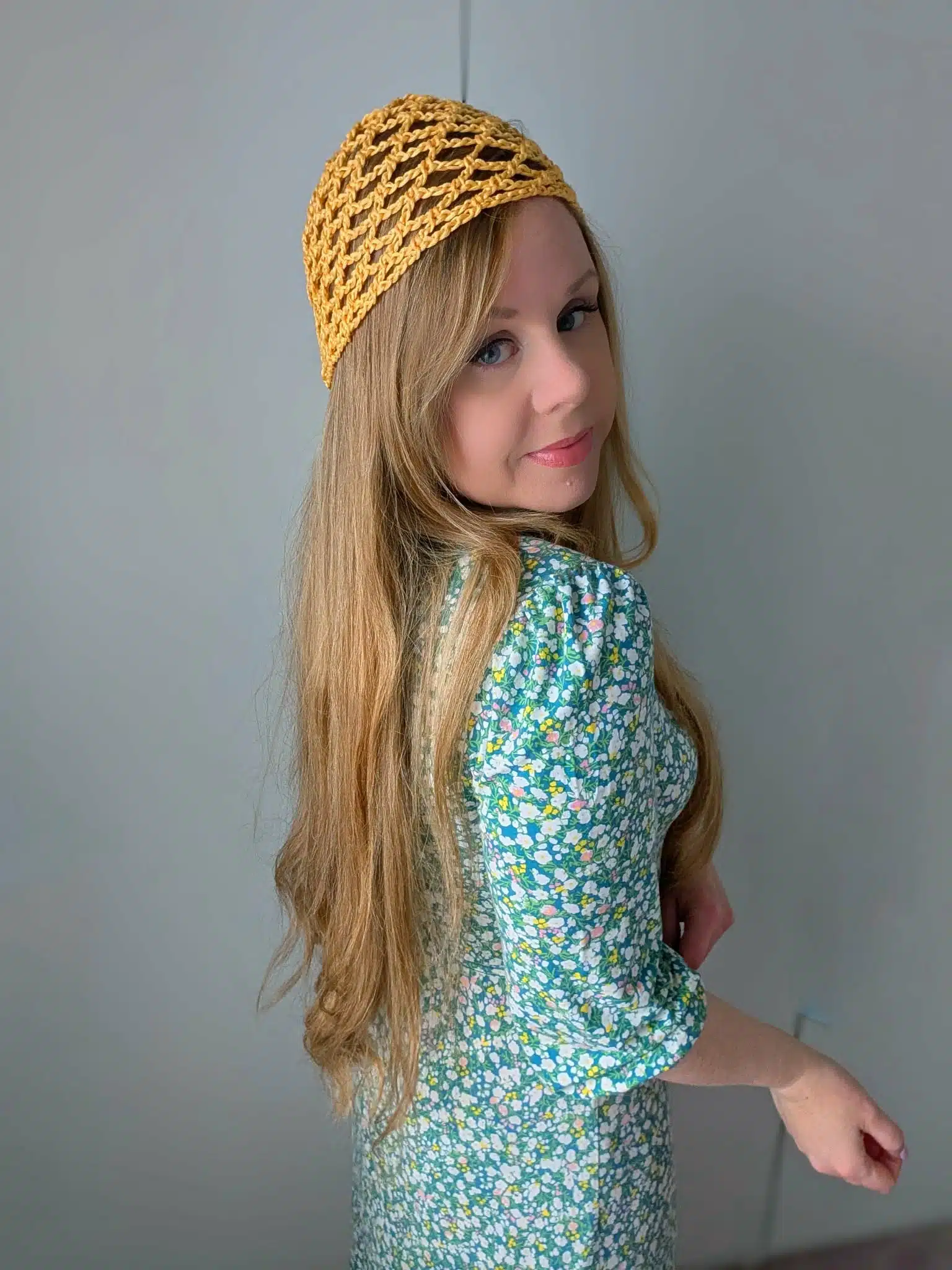 Free summer mesh beanie crochet pattern