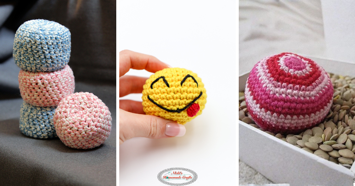 10 Free & Easy Crochet Footbag Patterns For Beginners - Nicki's ...