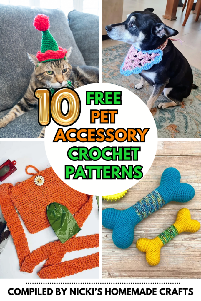 10 Free Patterns For Adorable Crochet Pet Accessories For Cats And Dogs