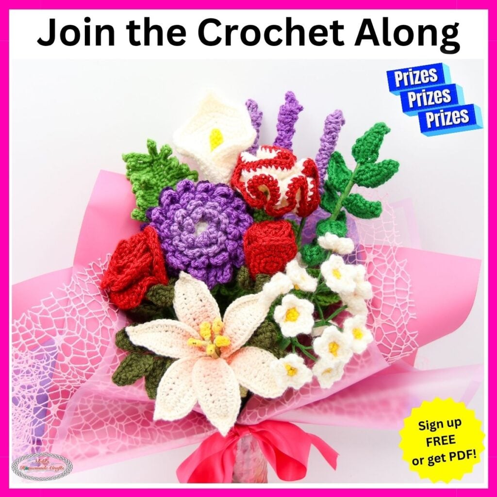 Modèle LIVE CAL gratuit 10 en 1 Bouquet de fleurs au crochet + Prix Modèle LIVE CAL gratuit 10 en 1 Bouquet de fleurs au crochet + Prix