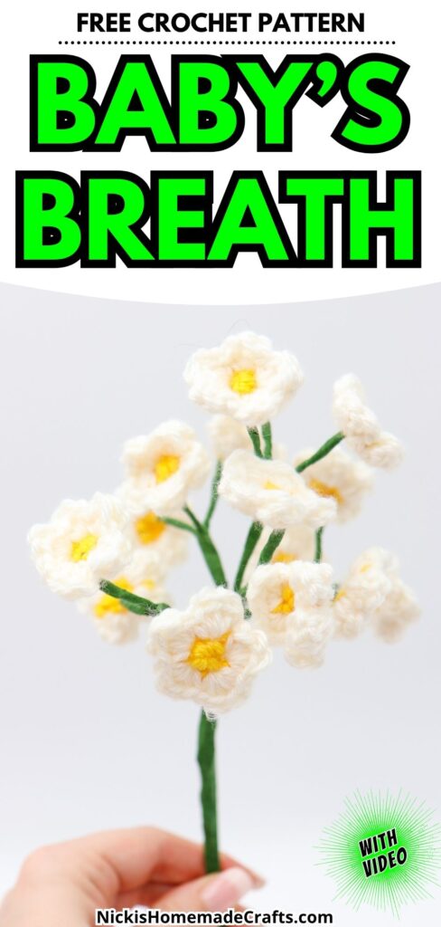 Baby's Breath Crochet Pattern- long pin