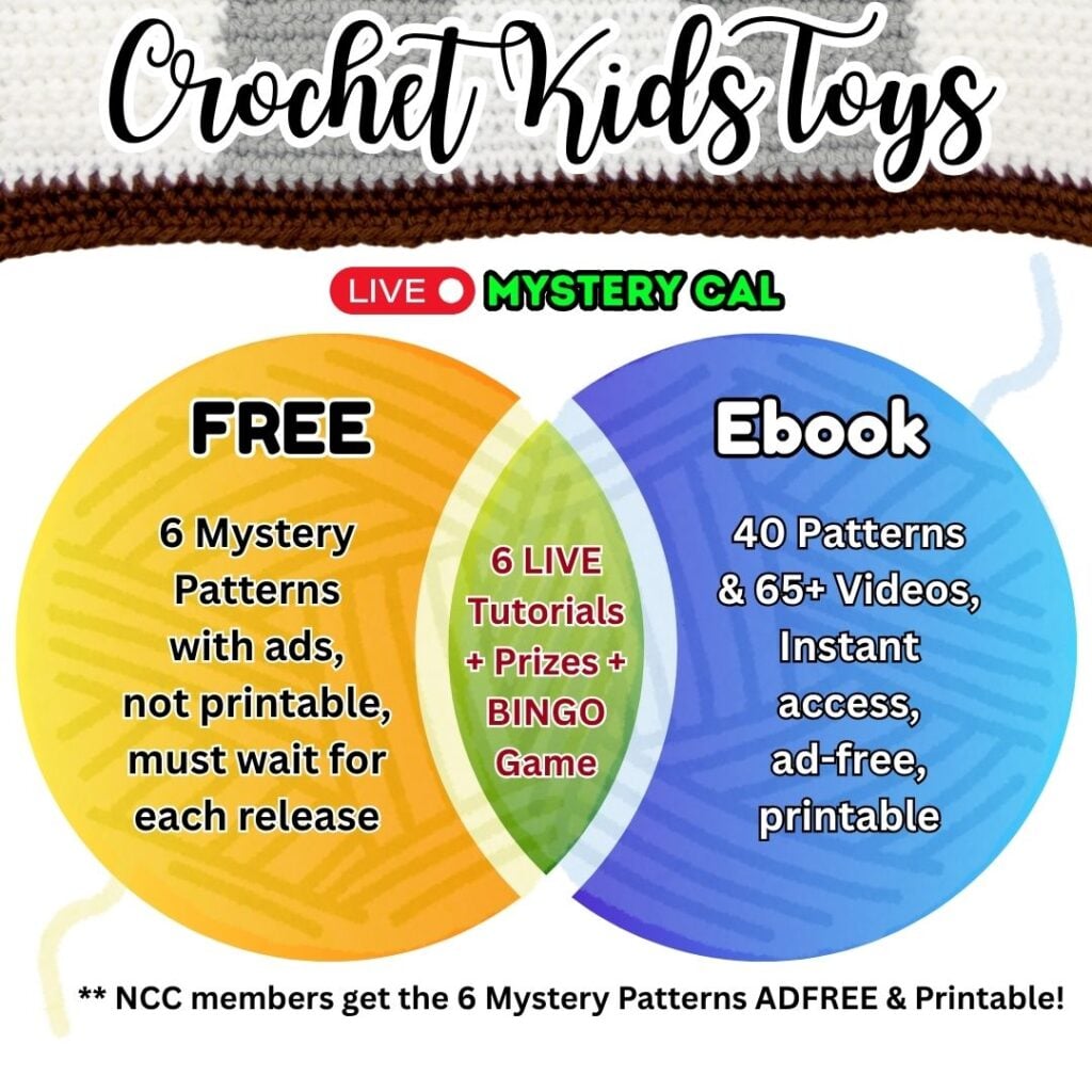 Crochet Kids Toys LIVE Mystery CAL and Ebook with BINGO Game and Prizes