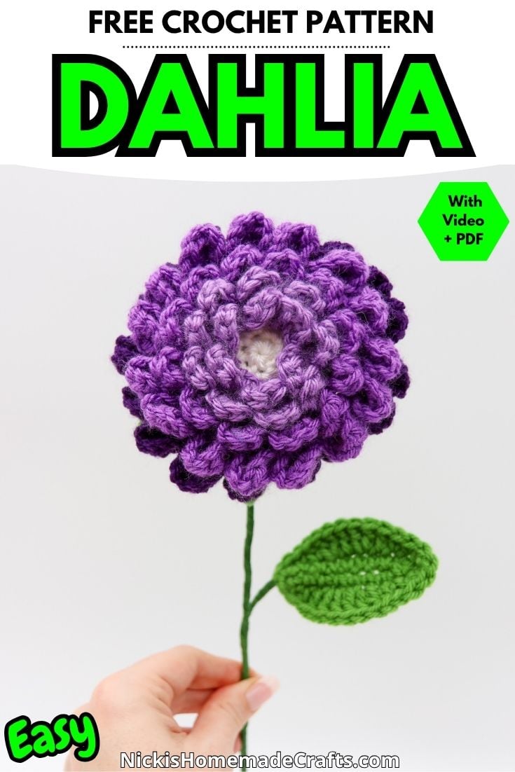 Dahlia Crochet Pattern - Standard Pin