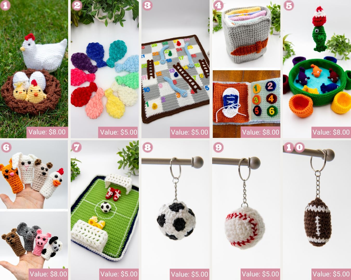 Kids Toys Patterns 1-10