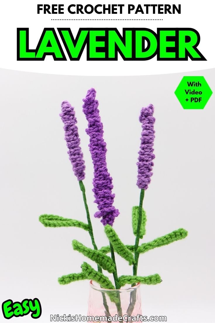 Lavender Crochet Pattern - Standard Pin