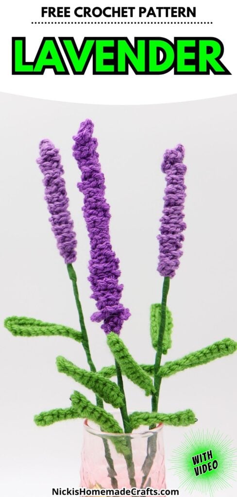 Lavender Crochet Pattern- long pin