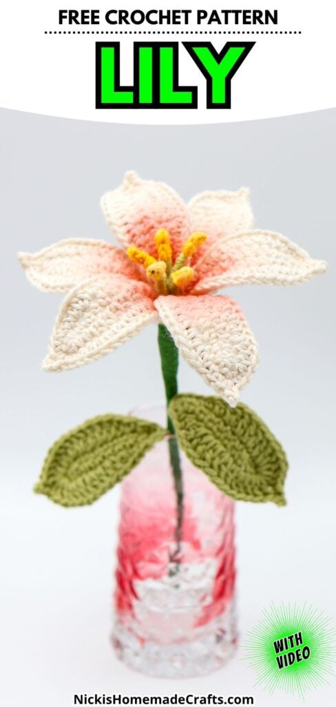 Lily Crochet Pattern- long pin