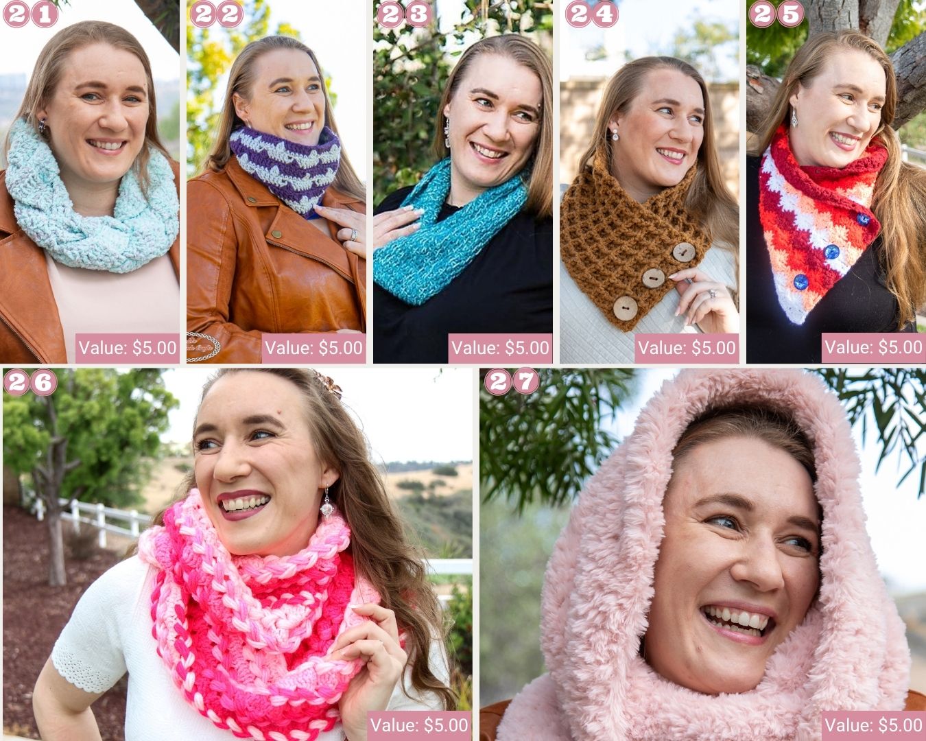 Cowl Crochet Patterns 21-27