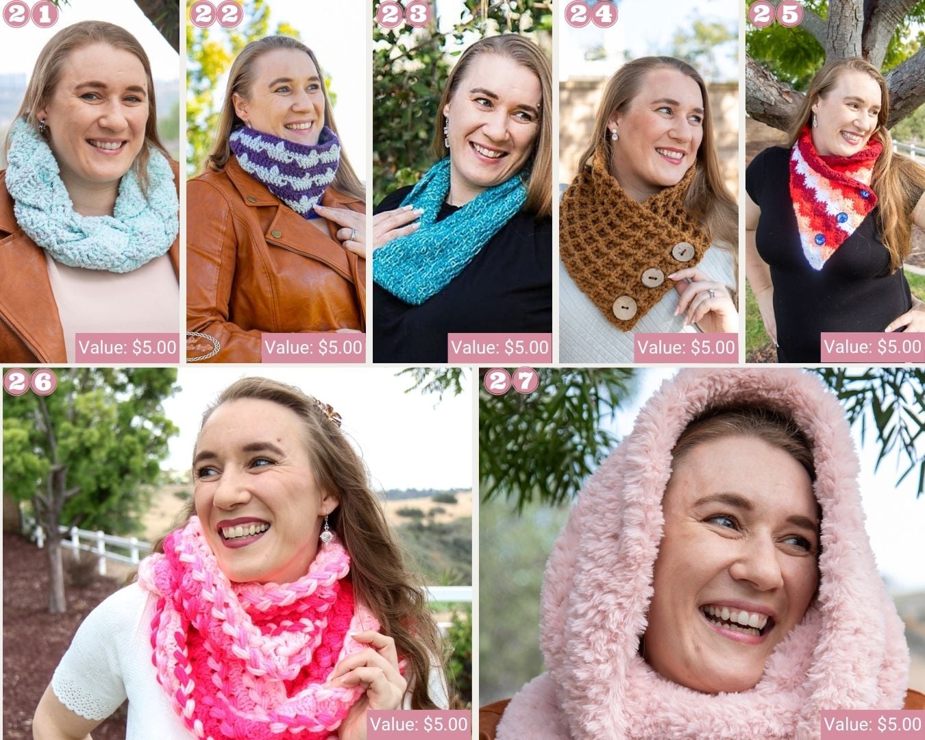 Cowl Crochet Patterns 21-27