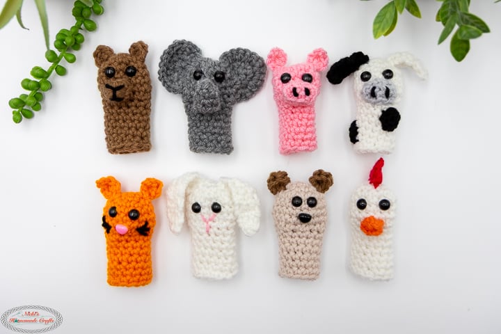 Crochet Animal Finger Puppets