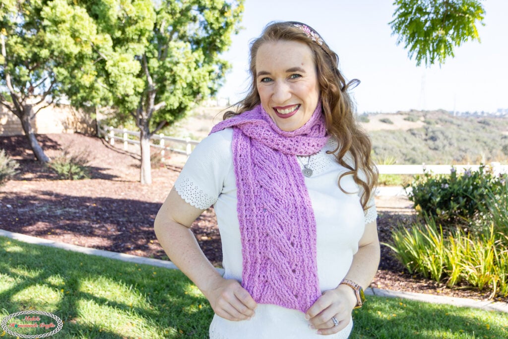 Cable Crochet Scarf