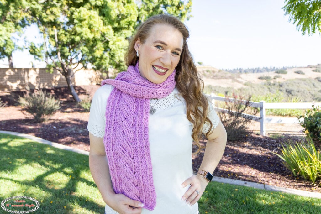Cable Crochet Scarf