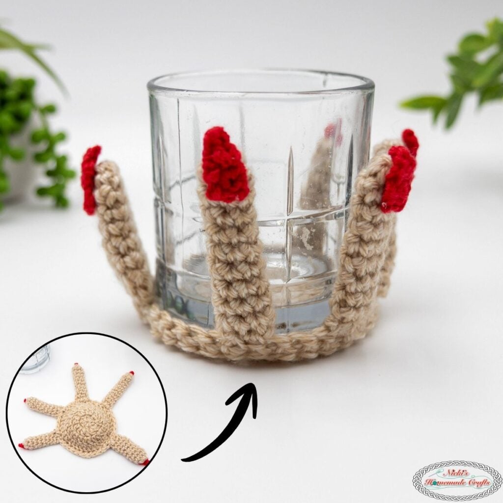 Crochet Hand Pop Up Coaster