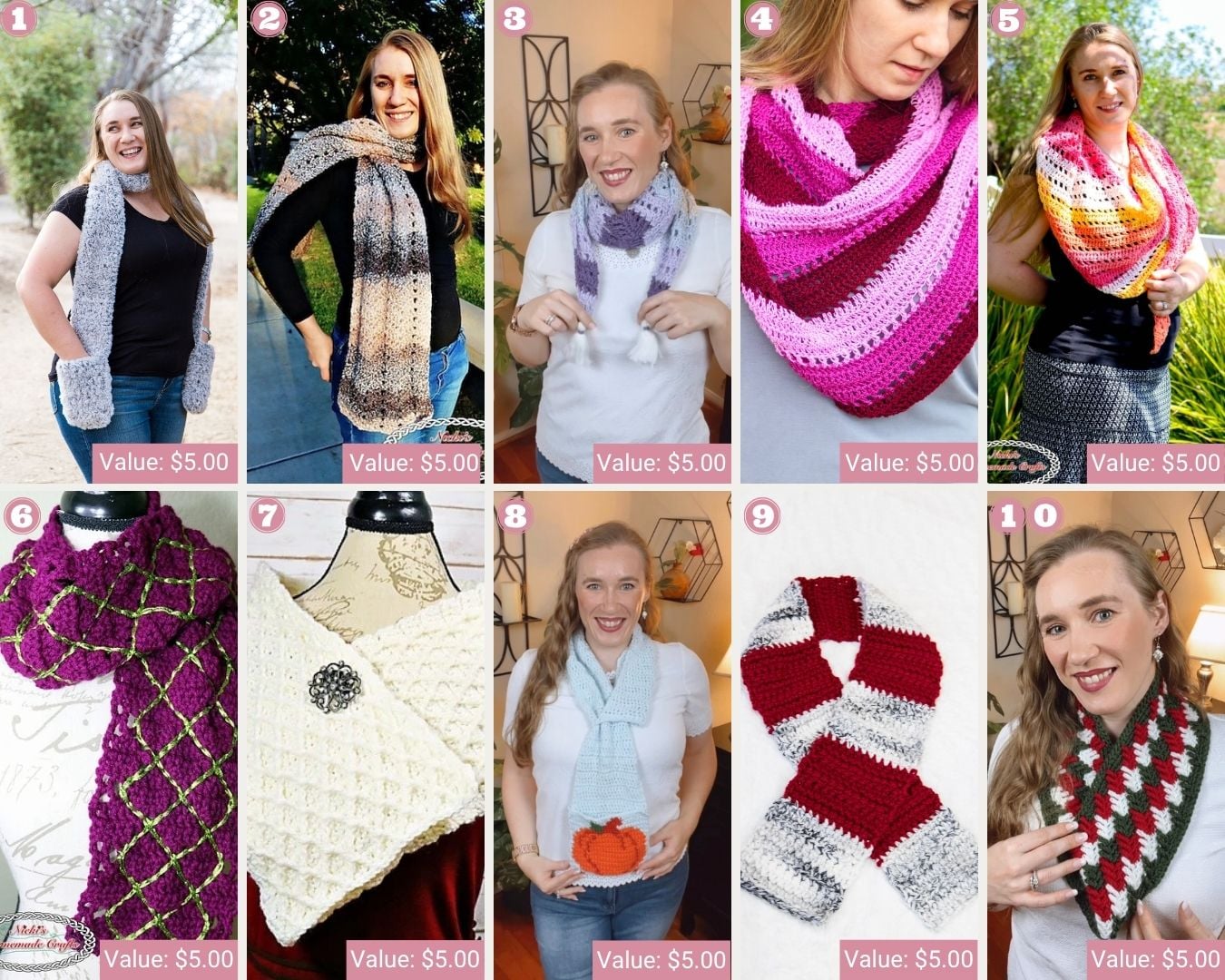 Scarf Crochet Patterns 1-10