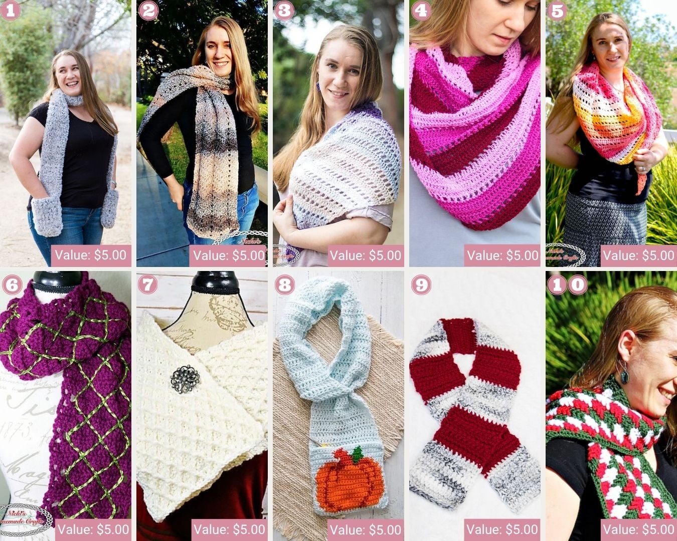 Scarf Crochet Patterns 1-10